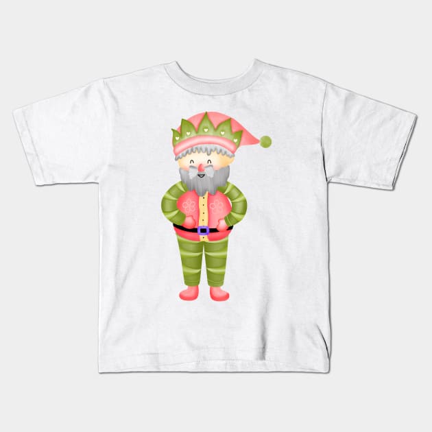 Cute santa claus Kids T-Shirt by Onanong art design shop.